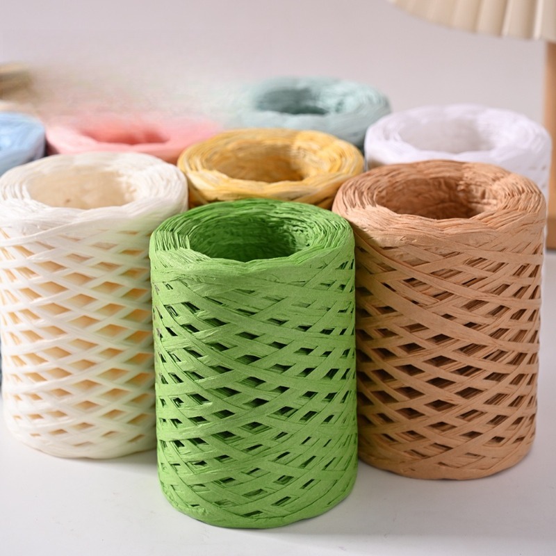ラフィア編み糸、夏用帽子用かぎ針糸、手作りバッグDIYクラフ - Crochet Bag Raffia のレビューと価格