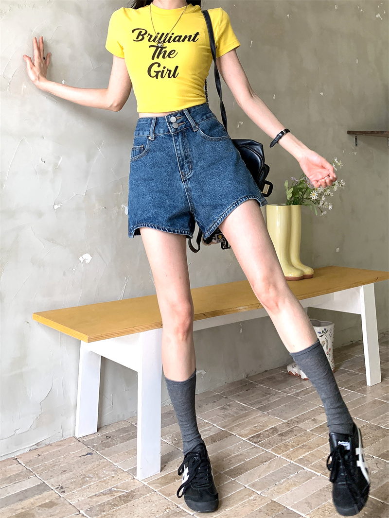 女性用、夏にぴったりの韓国風、ウォッシュ加工とダメージ加工を - Shorts Denim Frayed のレビューと価格