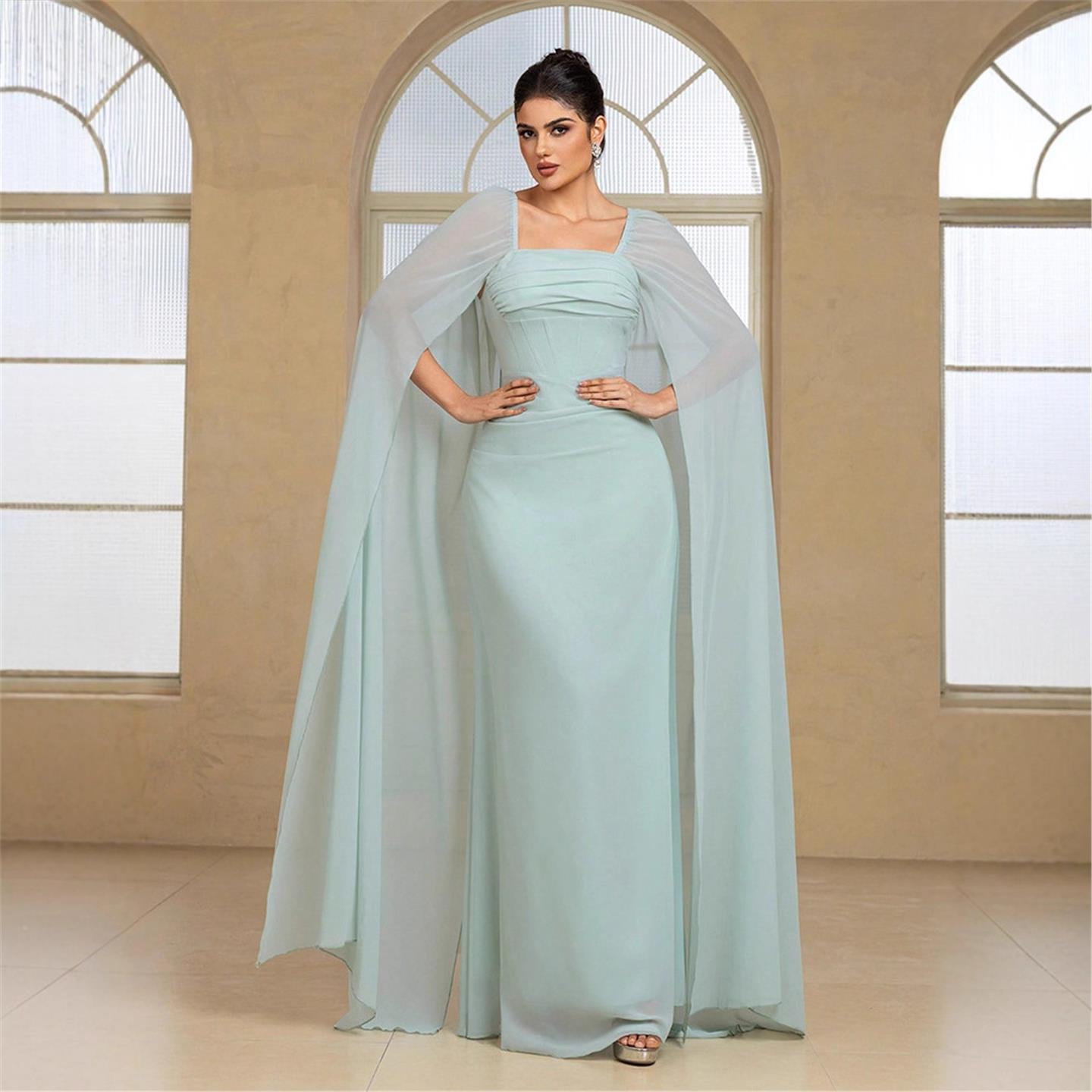 エレガントなロングイブニングドレス、ピュアカラーKY29、ミ - Linen Dress Wrap のレビューと価格
