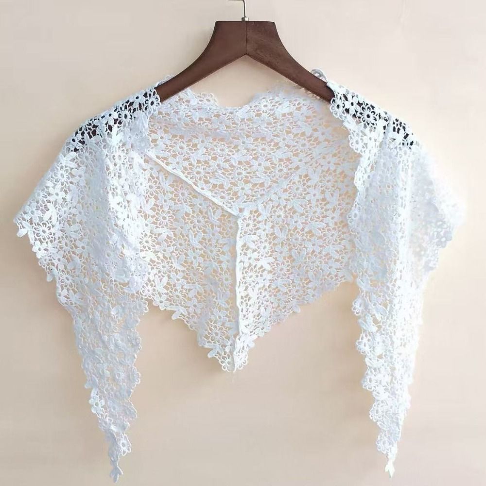甘いシースルーメッシュ花柄レーススカーフ、中空デザイン、多用 - Headband Summer Knit のレビューと価格